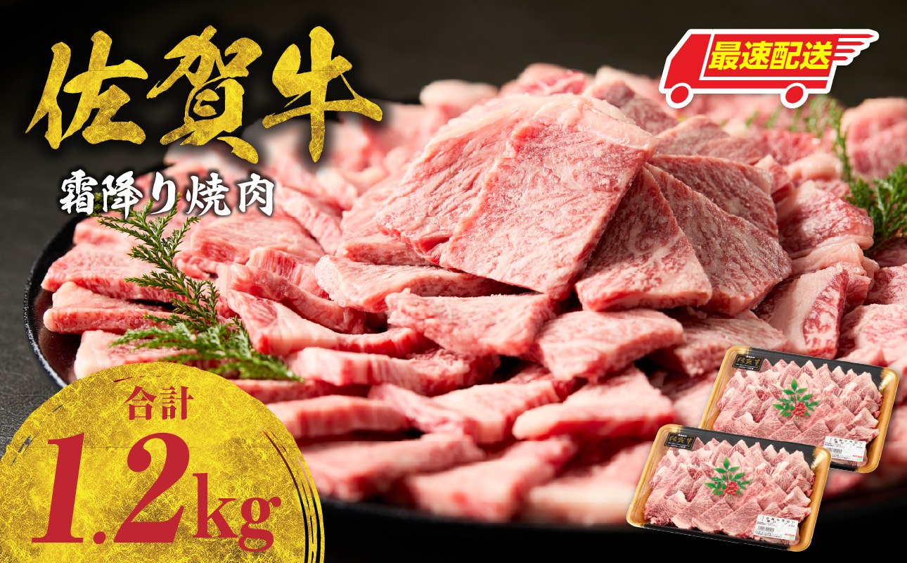 【最速配送】中山牧場 佐賀牛 霜降り 焼肉 1.2kg ／ バーベキュー BBQ 牛肉 肉 お肉 佐賀牛 赤身 霜降り モモ ウデ 肩 ロース バラ 焼き肉 焼肉 A5 A4 a5 a4 黒毛和牛 佐賀県産和牛 ブランド牛 食べ比べ セット 国産 佐賀県 玄海町 冷凍