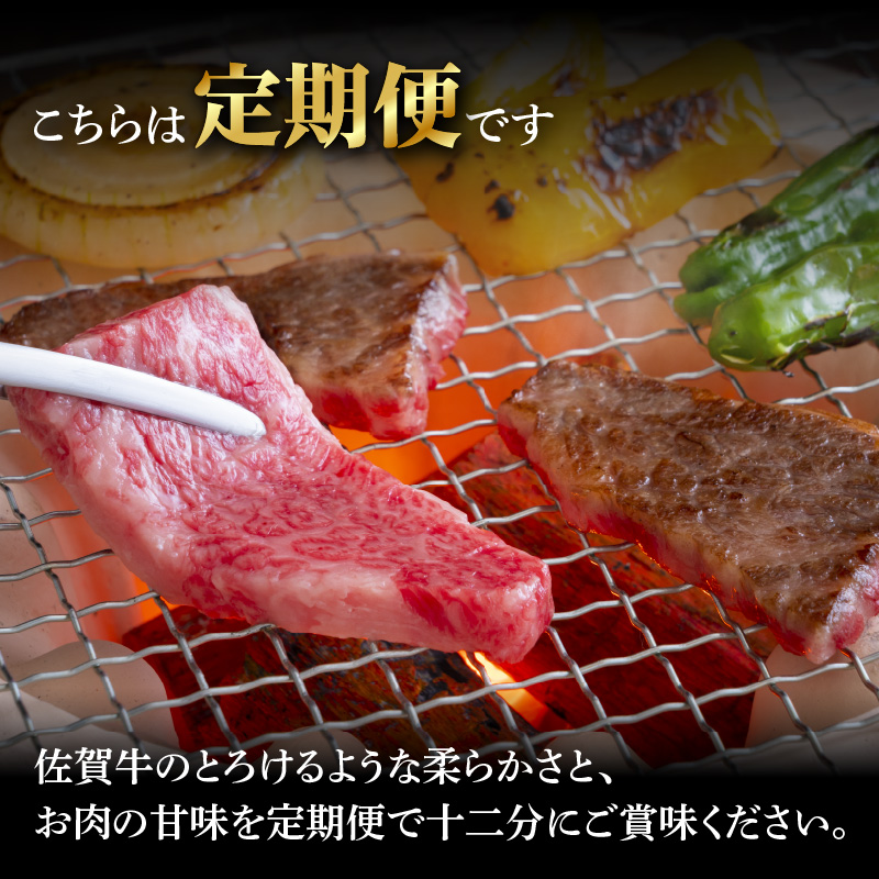 トップブランド牛「佐賀牛カルビ焼肉用」　定期便　約500g×4パック　年6回お届け