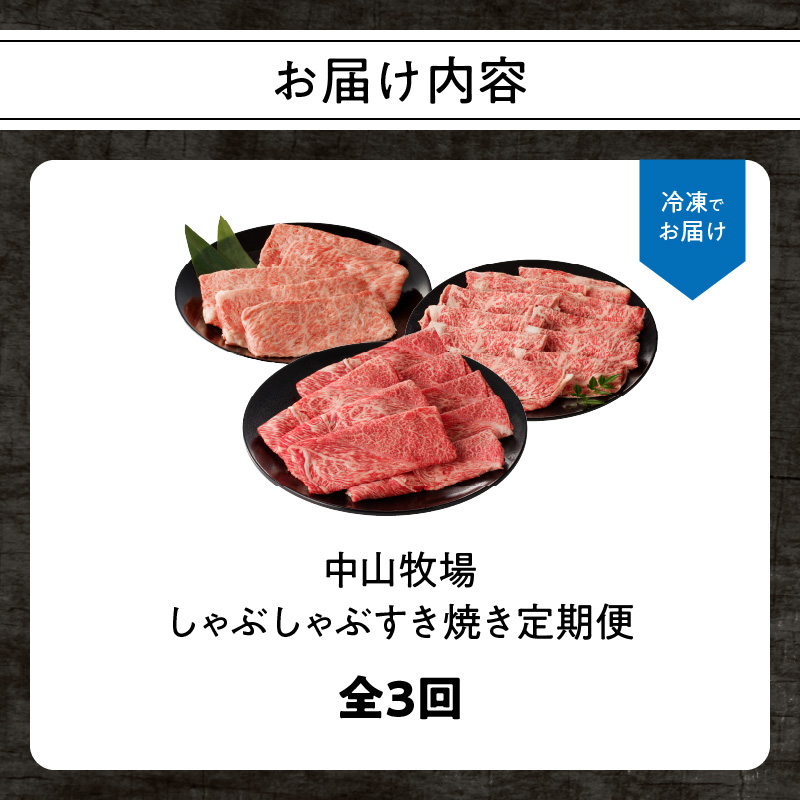 中山牧場 佐賀牛しゃぶしゃぶすき焼き定期便