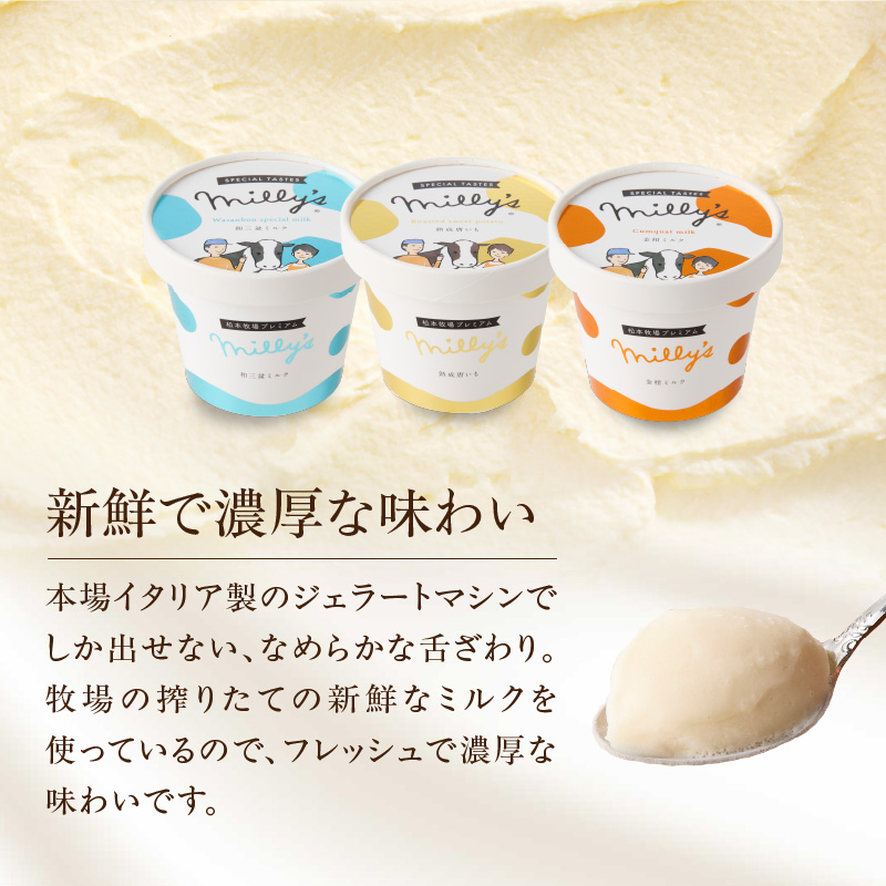 松本牧場ミリーズPremium　本格ジェラート＆シャーベット（6個）