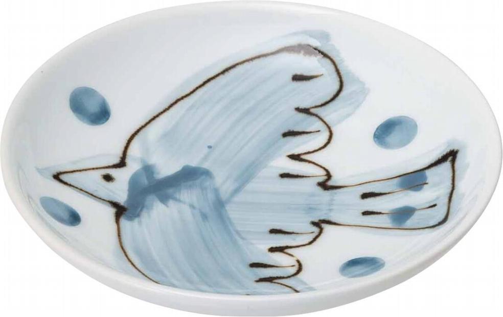 【波佐見焼】　１０．５ｃｍ手描きの小皿５枚組　エル・ＧＲ・Ｓ　【西海陶器】５　２０４５３