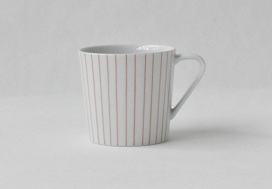 【AB566】【波佐見焼】es mug　ストライプ RD 【西海陶器】1　19580
