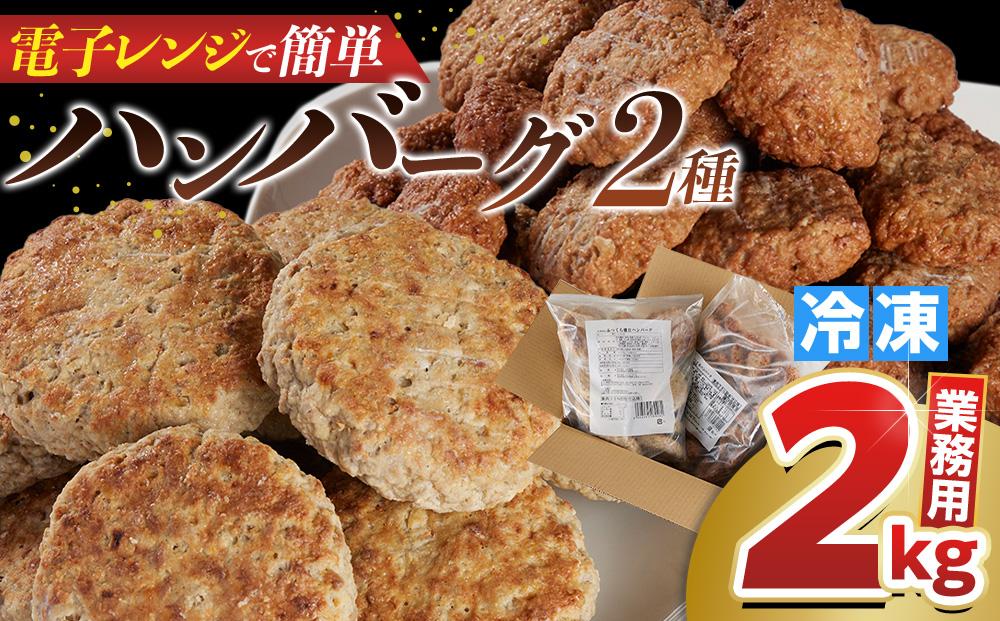 レンジで簡単♪ドドーンと2kg！おすすめ ハンバーグ2種 セット＜大光食品＞