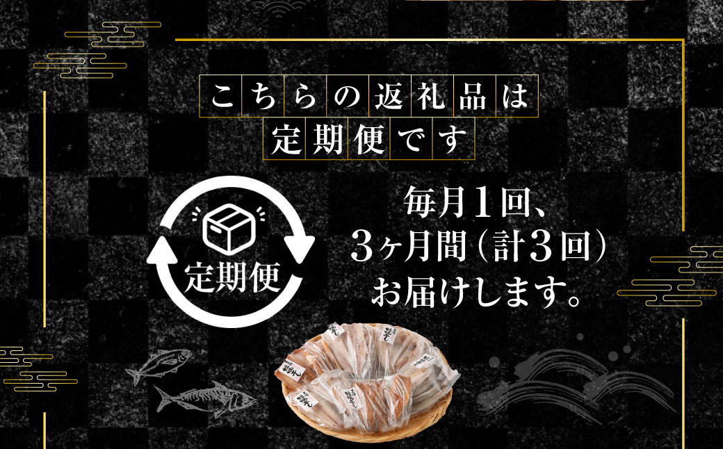 【全3回定期便】24枚入り「長崎蚊焼干し」規格外干物セット