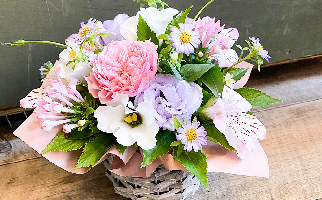 【全3回定期便】 おまかせフラワーアレンジメント 【S】 ／ 長崎県産 お花 花 ギフト