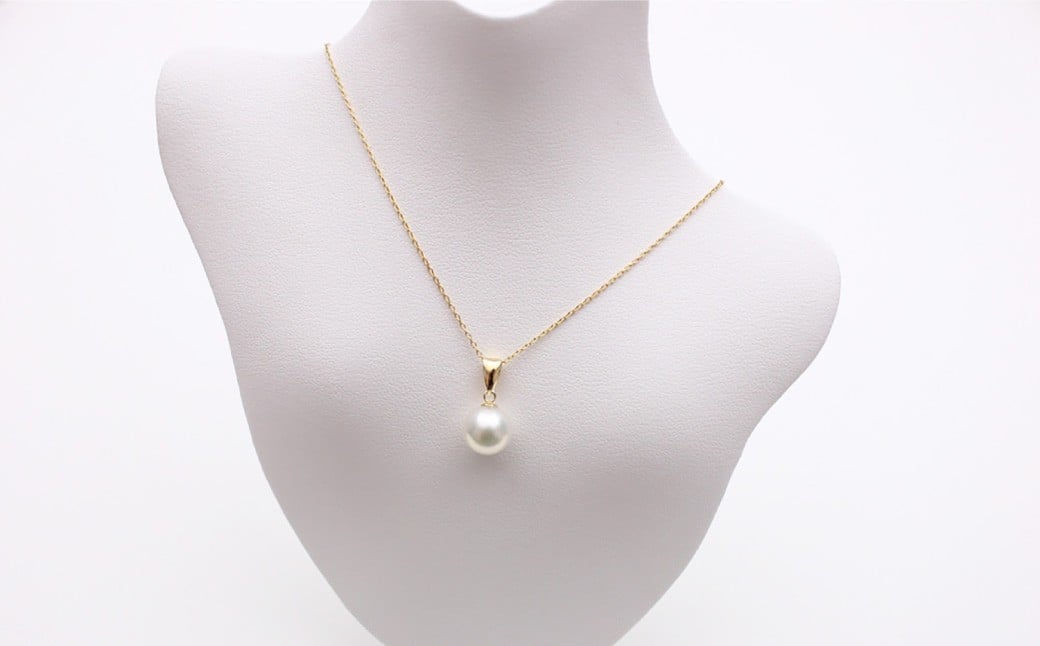 アコヤ真珠のペンダント 8.0mm 真珠 パール K18 ゴールド ペンダント ネックレス ジュエリー アクセサリー 専用ケース 保証書付き