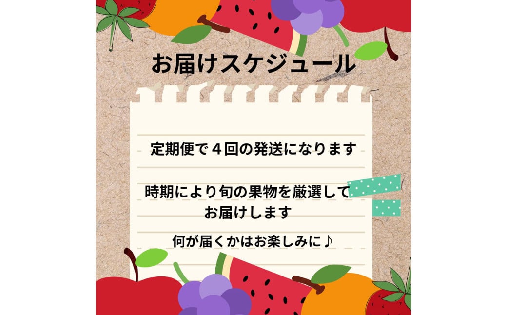 【年4回定期便(3月・6月・9月・12月配送)】お任せフルーツ！M ／  フルーツ 果物 くだもの 旬 おまかせ お任せ お楽しみ 長崎県 長崎市