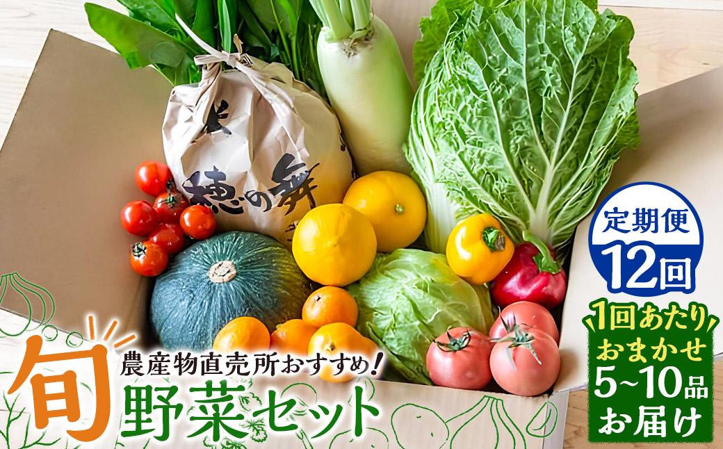 【全12回定期便】 農産物直売所おすすめ！ 旬野菜 セット 5〜10品目 ／ やさい 旬 野菜 詰合せ 詰め合わせ 新鮮 産地直送 ふるさと おまかせ お楽しみ きんかい味彩市 長崎県 長崎市