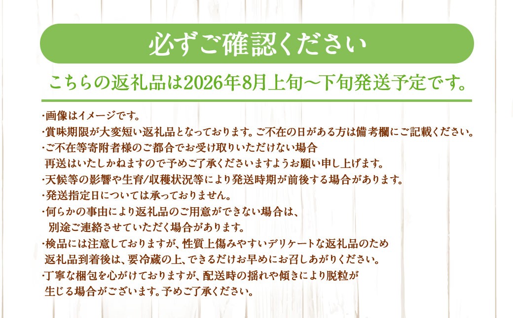 シャインマスカット 約1kg （2～3房） 【2026年8月上旬～下旬発送予定】 ぶどう 果樹園 香り くだもの 果物 果実 フルーツ 葡萄 ブドウ マスカット 果汁 甘み 酸味