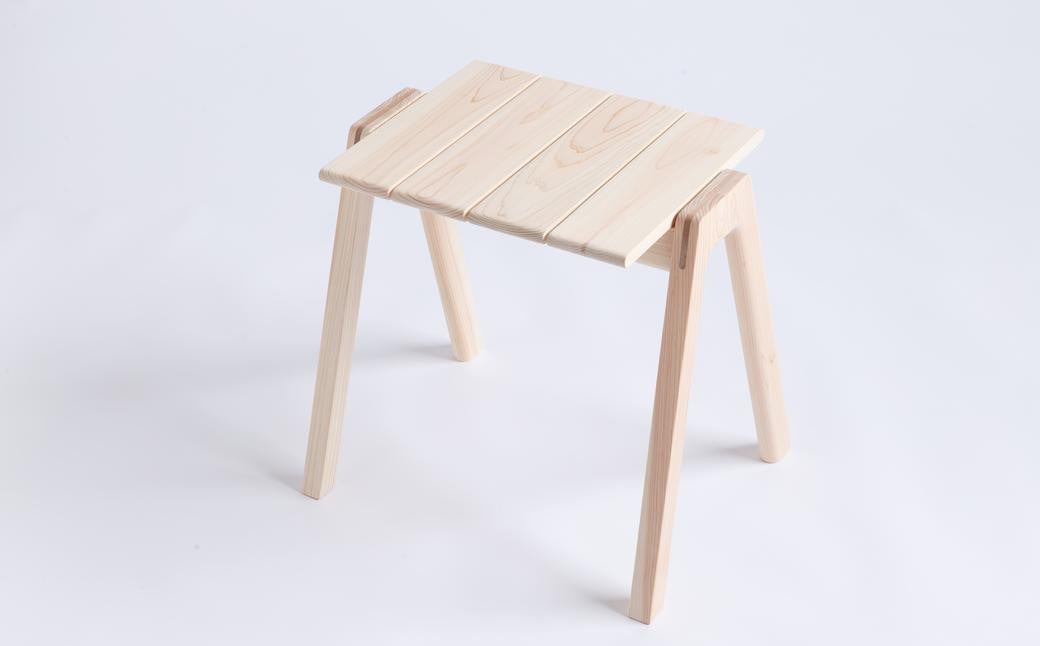 【ミツロウワックス仕上げ】MINAZUKI STOOL (スタッキングスツール) ヒノキ (2脚) ／ 家具 インテリア スツール シンプル 長崎県 長崎市