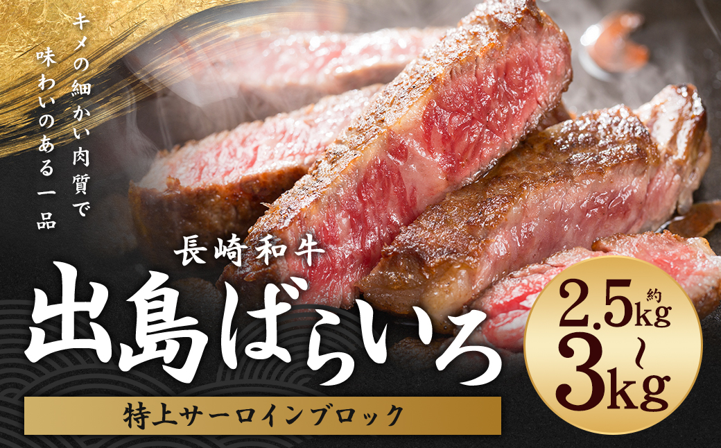 出島ばらいろサーロイン約2.5kg〜約3kg ／ 長崎和牛 和牛 国産 お肉 肉 牛肉 長崎県 長崎市