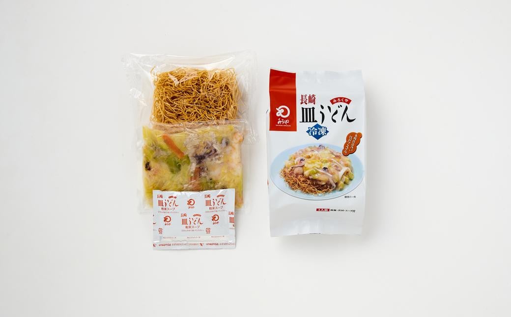 【贈答用】【具材付き】長崎 ちゃんぽん・皿うどん 揚麺 4人前 (各2人前) 詰合せ ／ 具付き 具材あり 詰め合わせ 揚げ麵 麵類 麺 チャンポン 豚肉 お肉 エビ イカ 野菜 グルメ みろくや 長崎県 長崎市