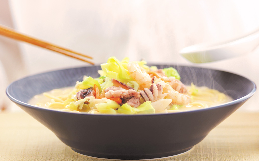 【全12回定期便】具材付き！長崎ちゃんぽん 4人前 ／ 計48人前 (4人前×12回) ちゃんぽん チャンポン 麺類 みろくや 長崎県 長崎市