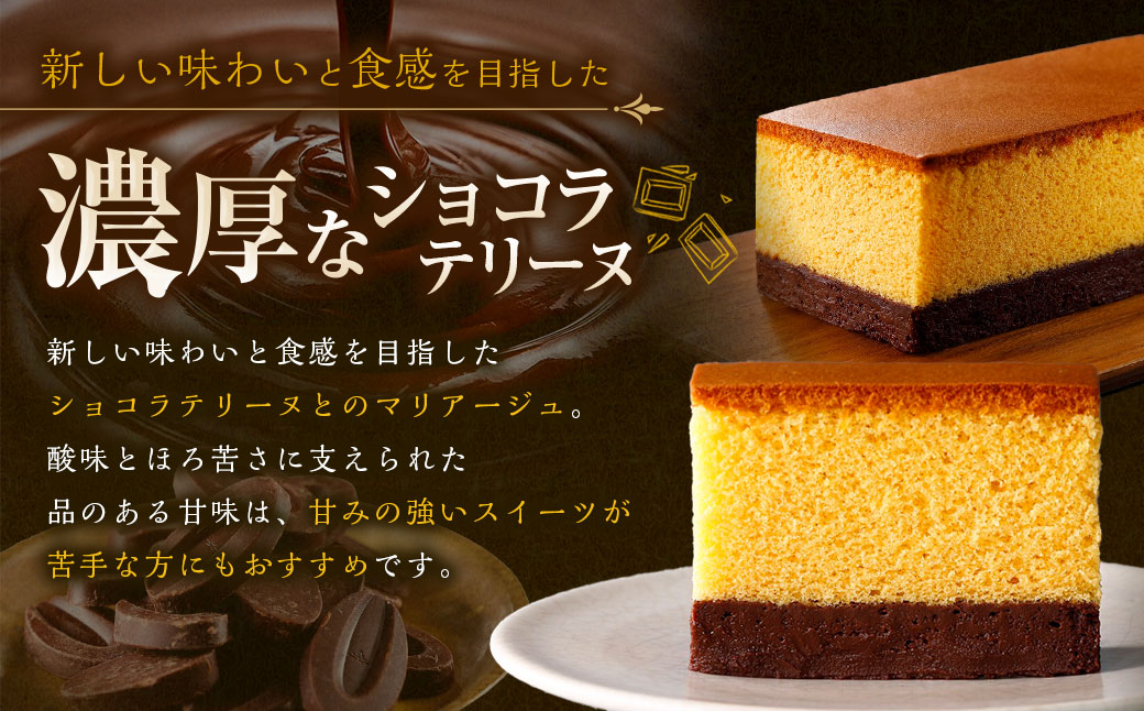 【全12回定期便】長崎カステリーヌショコラ 1本 合計12本 ／ スイーツ デザート カステラ おかし 菓子 おやつ チョコレート ショコラ テリーヌ ご当地スイーツ かすてら テリーヌ 長崎県 長崎市