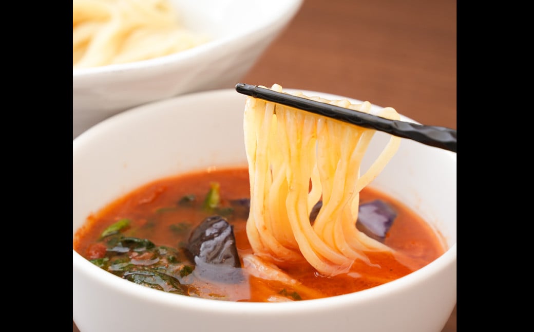 トマトつけ麺 4食セット ／ 自家製生麺 つけ麺 スープ付き トマト 麺 つけめん 冷凍 ラーメン 長崎