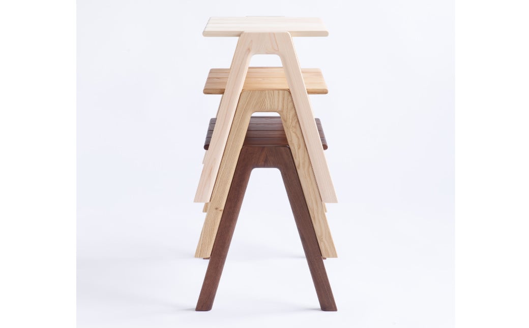 MINAZUKI STOOL (スタッキングスツール) クリ (2脚) ／  家具 インテリア スツール ナイトテーブル シンプル ナチュラル 長崎県 長崎市