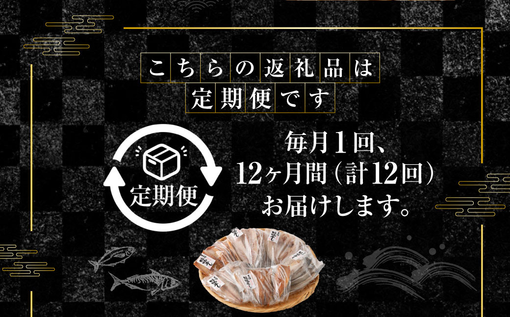 【全12回定期便】24枚入り「長崎蚊焼干し」規格外干物セット