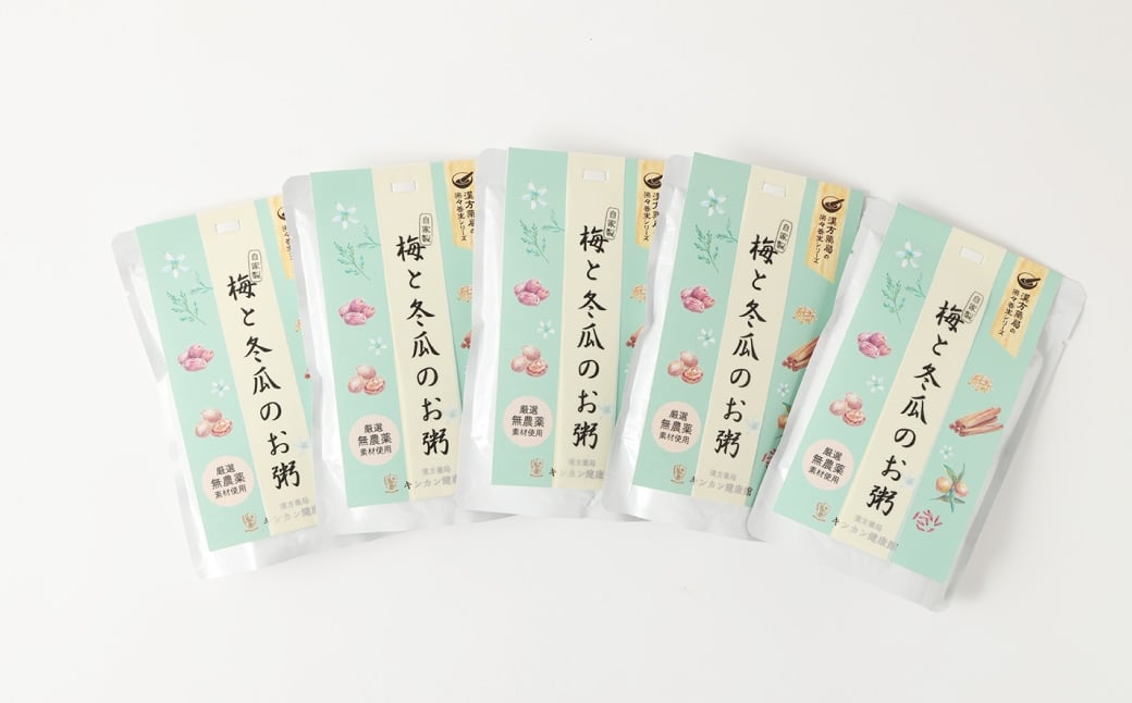 【全3回定期便】レトルト 梅と冬瓜のお粥セット 230g×5個 ／ 粥 レトルト粥 非常食 保存食 野菜 トウガン 梅 梅味