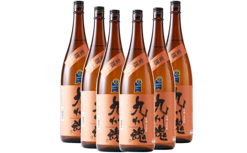 九州魂 むぎ焼酎 1800ml ／ 6本セット iTQi(国際味覚審査機構)優秀味覚賞「3ツ星」3年連続獲得 霧氷酒造 お酒 酒 麦焼酎 焼酎 アルコール