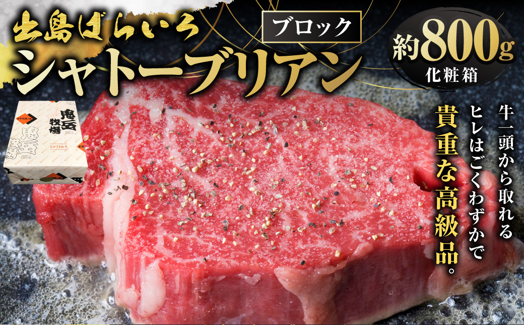 ＜出島ばらいろ＞ シャトーブリアン ブロック 約800g ／ 長崎和牛 和牛 国産 お肉 肉 牛肉 焼肉 焼き肉 BBQ バーベキュー 長崎県 長崎市