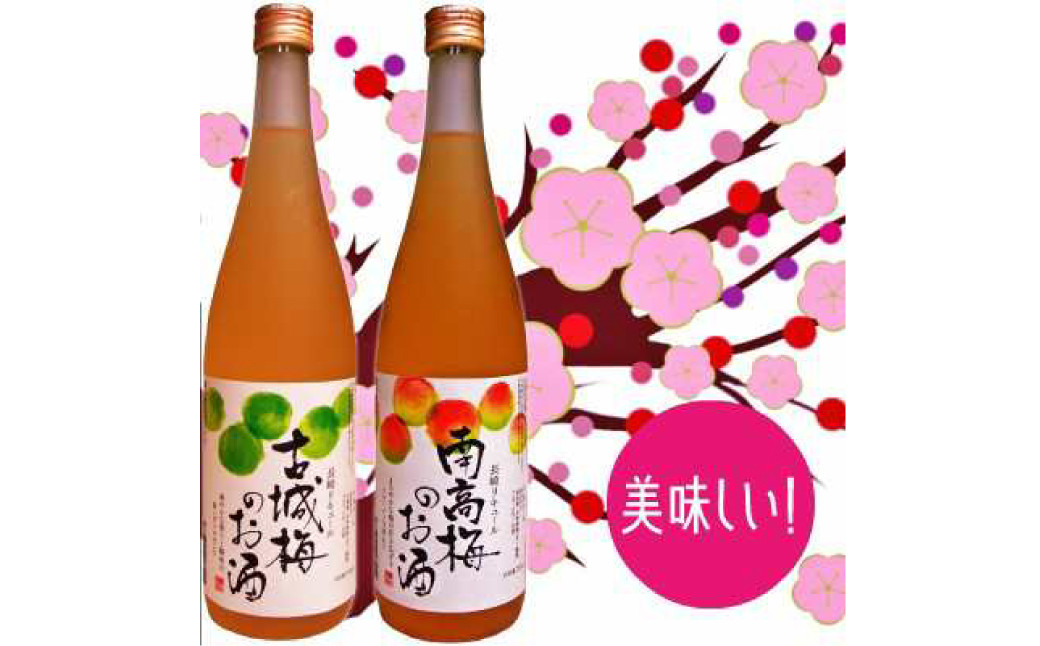 長崎梅酒のみくらべ ( 南高梅酒・古城梅酒 720ml ) ／ お酒 酒 梅酒 古城梅 南高梅 フルーティー まろやか