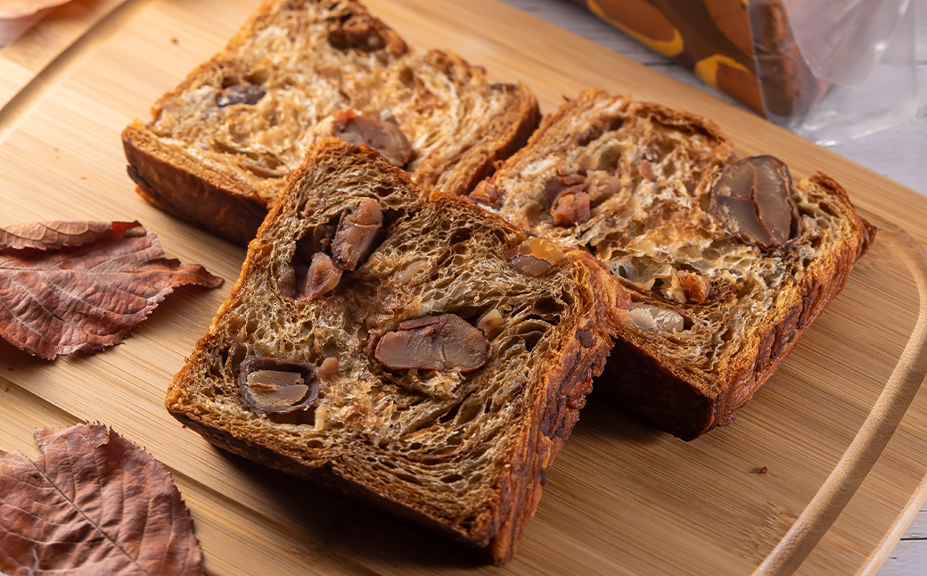 クロワッサン食パンと溢れる栗のクロワッサン食パンセット 食パン クロワッサンプレーン 長崎 パン ぱん 栗 マロン 冷凍 おやつ 朝食 小分け ギフト 贈答 プレゼント