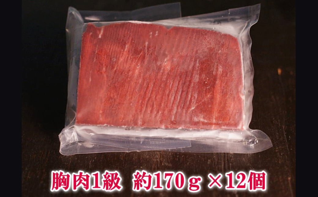 鯨赤肉 胸肉170g×12個セット ／ 鯨 くじら クジラ 鯨刺身 鯨肉 鯨文化 くじら文化 イワシ鯨 厳選 長崎県 長崎市