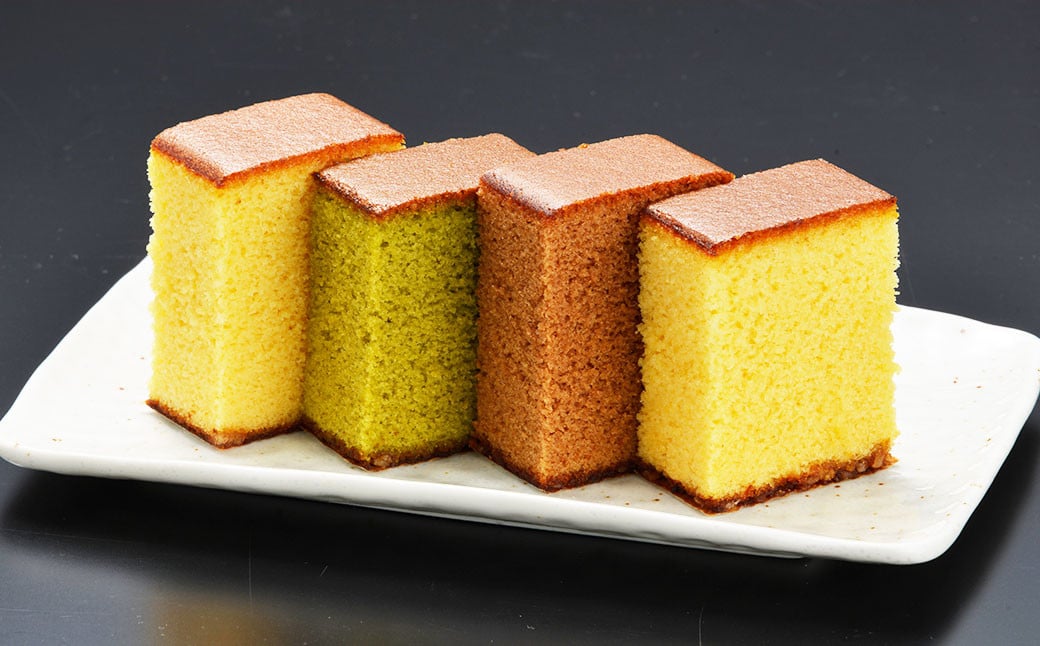 【15営業日以内に発送】【ギフト対応可】≪抹茶・チョコ・ざぼん・プレーン≫たっぷり4種の味が楽しめる【ふるさと便長崎カステラ詰合せ】 ／ 異人堂 カステラ かすてら お菓子 菓子 おやつ デザート スイーツ 長崎県 長崎市