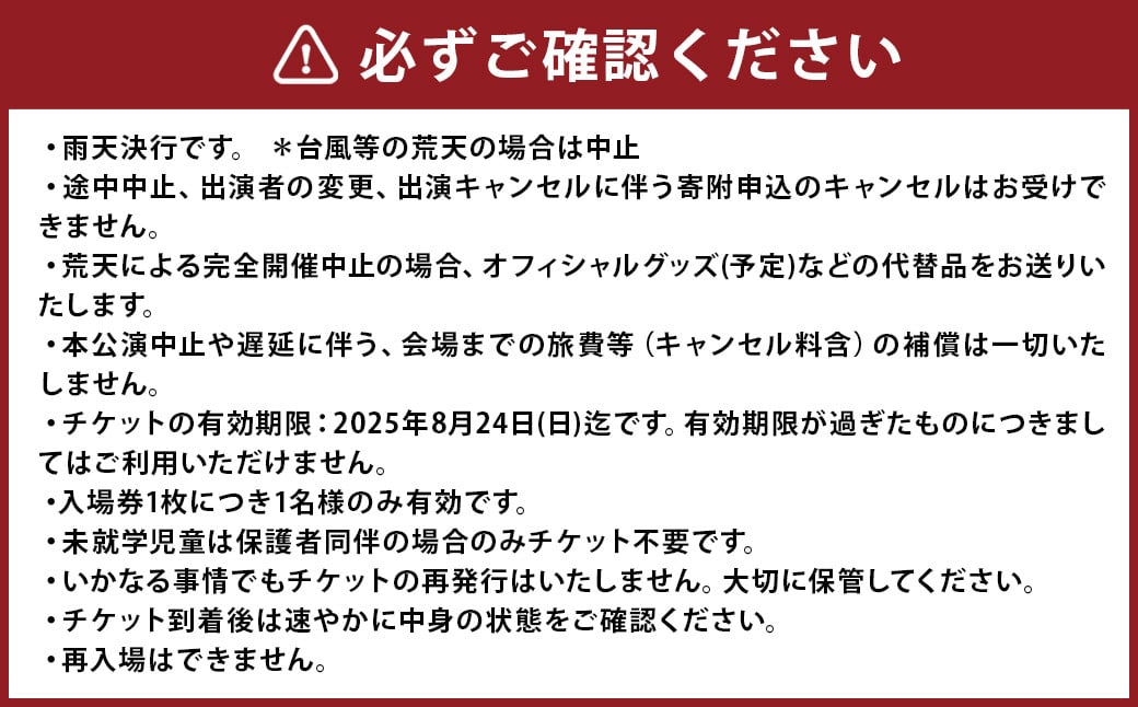 【2025年8月24日（日）開催】Sky Jamboree 2025 ファミリー向け 入場チケット 3枚セット (一般×2枚、小学生以下×1枚) ／ フェス 野外フェス ロックフェス 夏フェス ( 出演 10-FEET・ストレイテナー・POTSHOT・BRAHMAN・ASIAN KUNG-FU GENERATION・coldrain・マカロニえんぴつ・Kroi・ねぐせ。・KOTORI ）