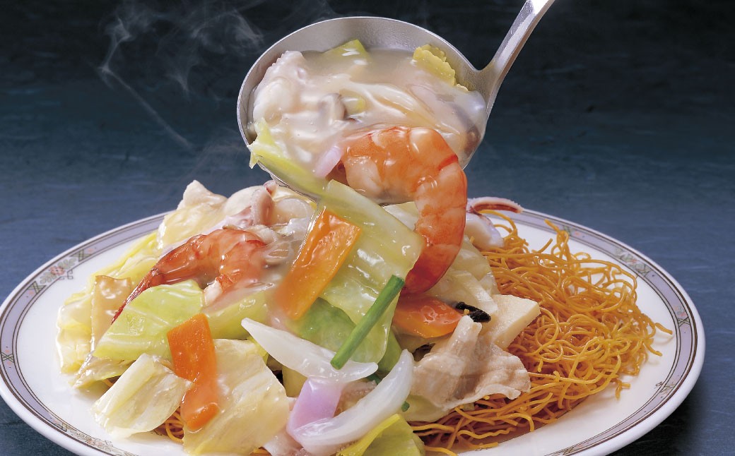 【14営業日以内発送】長崎定番セットB (カステラ、豚角煮切り落とし、長崎皿うどん、ビワゼリー、長崎ラスク、ウスターソース、油菓子) ／ お菓子 菓子 スイーツ デザート おやつ 豚肉 お肉 惣菜 麺類 麺 長崎土産 長崎県 長崎市