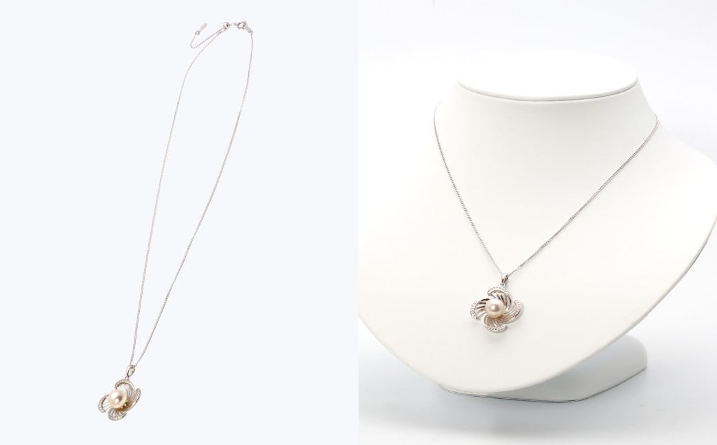 あこや真珠 (8.5－9mm珠) デザインペンダント シルバー ／ ジュエリー アクセサリー パール 長崎県 長崎市