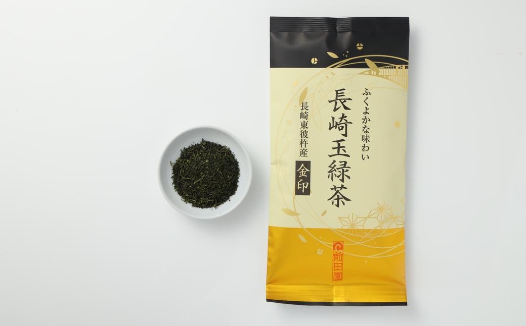 豊かな味わい 長崎玉緑茶金印 (100g×3本) 長崎びわ茶ティーバッグ (2.5g×10パック×1袋) ／ 詰め合わせ 詰合せ つめあわせ セット 緑茶 玉緑茶 お茶 茶 長崎 東彼杵町茶葉 常温 枇杷茶 ティーバッグ びわ茶 国産 長崎県 長崎市