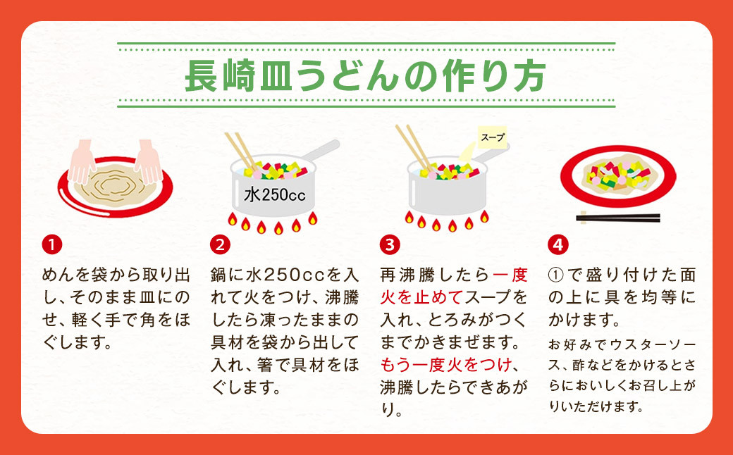 【全12回定期便】長崎皿うどん6食セット リンガーハット 乾麺 具材付き 冷凍 簡単調理