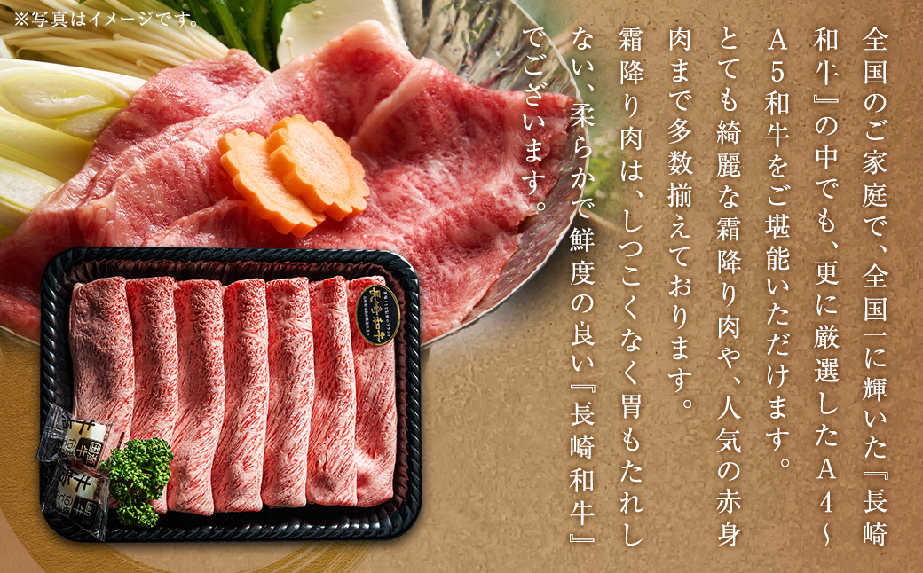 【A4~A5ランク】 長崎和牛 肩ロース すき焼き しゃぶしゃぶ用 約600g 国産牛 国産 牛肉 肉 牛