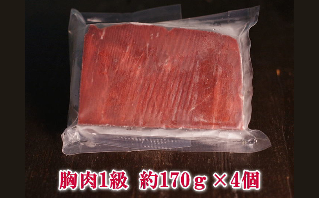 【全3回定期便】 鯨 赤肉 胸肉 170g×4個セット ／ 鯨 くじら クジラ 鯨肉 鯨文化 くじら文化 イワシ鯨 厳選 長崎県 長崎市