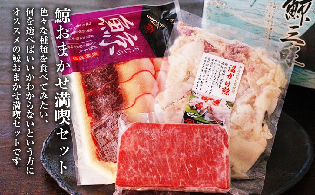 鯨 おまかせ 満喫セット 5種類以上 約450g以上 食べ比べ セット くじら 鯨肉 おつまみ 珍味