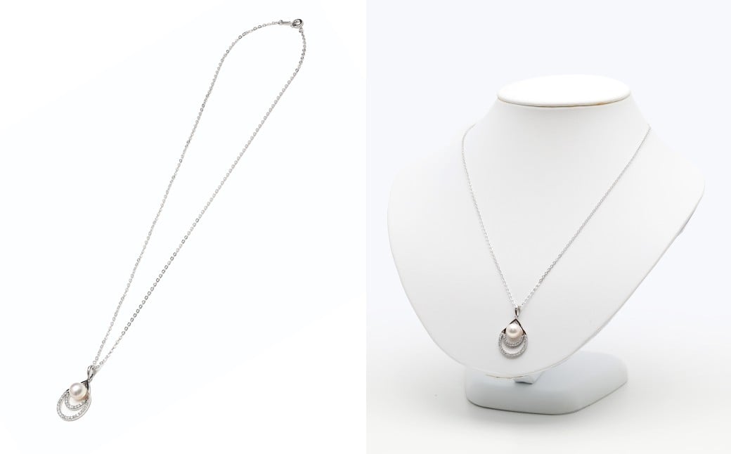 あこや真珠 (8～8.5mm珠) デザインペンダント SV パール アクセサリー ／ ジュエリー パール 長崎県 長崎市 園田真珠