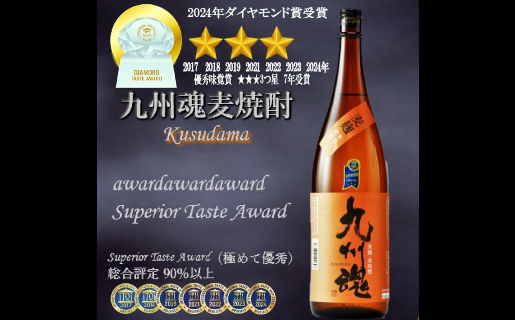 2018年受賞 焼酎 飲み比べ セット 各1.8L 計4本 ／ 麦焼酎 芋焼酎 アルコール お酒 霧氷酒造