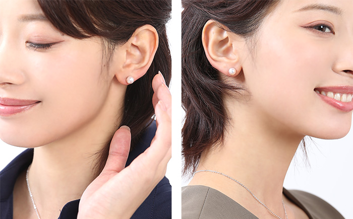 【7営業日以内に発送】あこや真珠 7.5-8.0mm 保証書付 ピアス K14WG パール ジュエリー アクセサリー