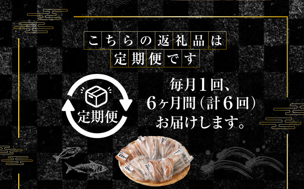 【全6回定期便】24枚入り「長崎蚊焼干し」規格外干物セット