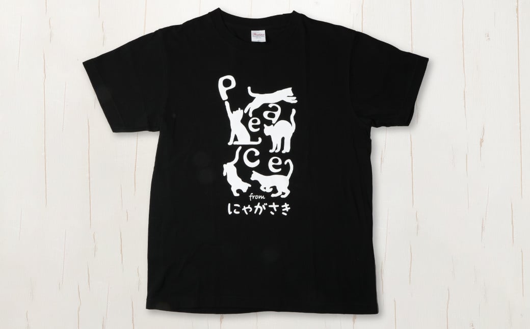 PEACEな ねこTシャツ・エコバック セット ／ 計2点 Tシャツ シャツ 服 衣類 買い物バッグ 長崎県 長崎市