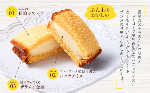 【 全6回定期便 】 長崎カステラアイス （ バニラ ） 計15個 長崎カステラ カステラ かすてら アイス カステラアイス お菓子 菓子 おかし 洋菓子 スイーツ 冷凍