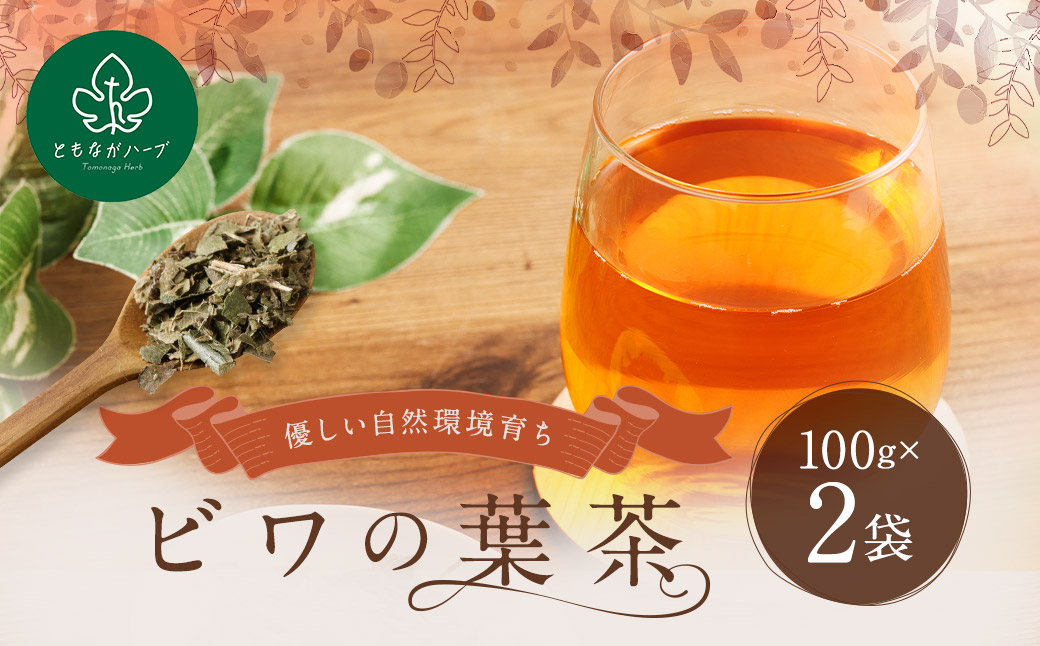 【14営業日以内発送】ビワの葉茶 100g×2袋 ／ びわ 国産 薬用植物 薬草茶 お茶 健康茶
