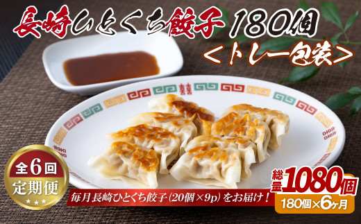 E337p 長崎ひとくち餃子〈トレー包装〉180個【6回定期便】