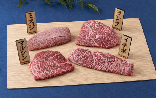 B191p 長崎和牛４種類ステーキ 牛肉 国産 ブランド 和牛 黒毛和牛 焼き肉