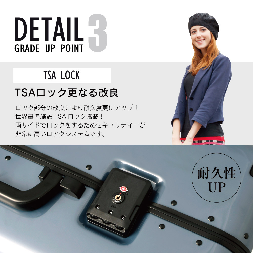 G625 PC7000スーツケース S ナイトブラック(PC7000_19kbne)