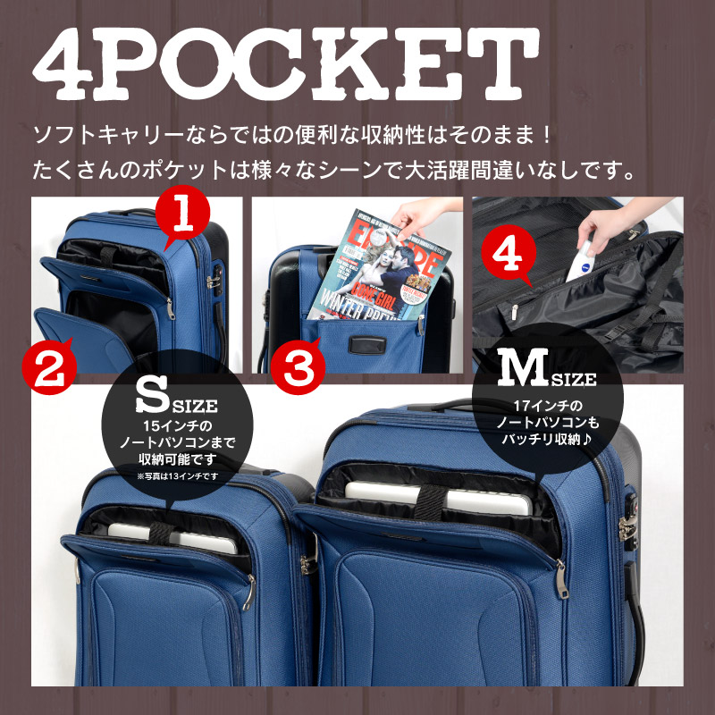 G614 CRUSTスーツケース M ティール