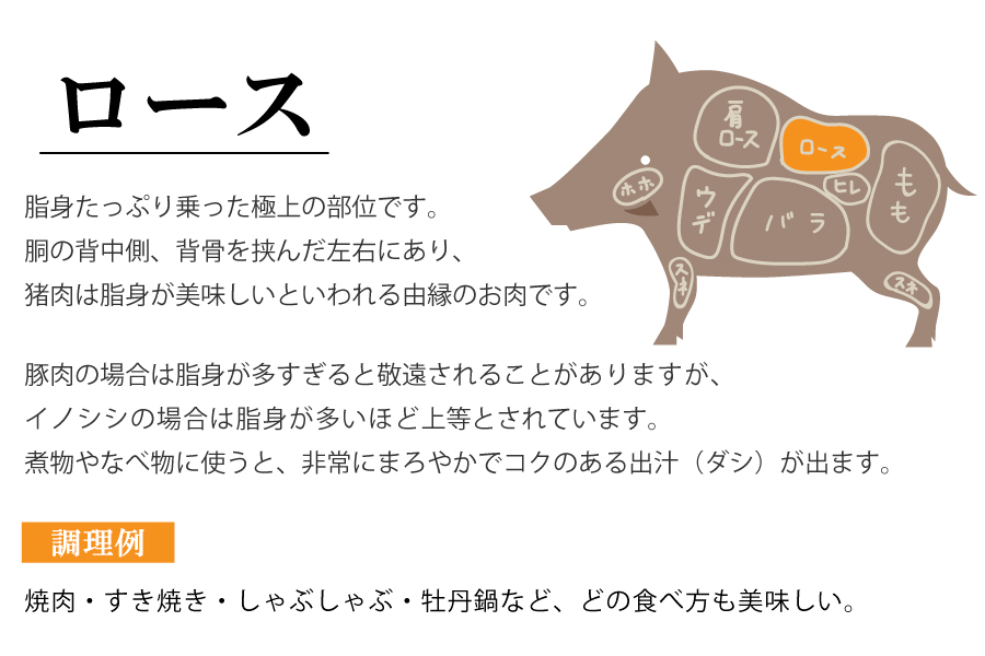 B631 ジビエ平戸いのししロースブロック肉「秀」(1.3kg以上)
