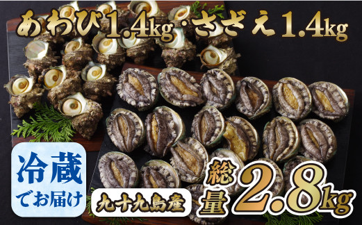 九十九島あわび(1,400g)･さざえ(1,400g)