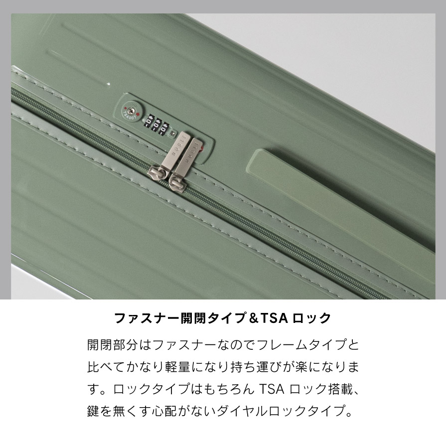 G608 FK-2823スーツケースSリーフグリーン